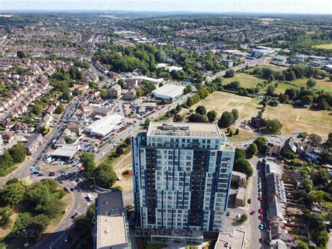 Gorgeous Aerial View of Hemel Hempstead England UK Town of England ...