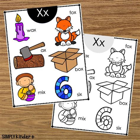 Letter X Words For Kindergarten