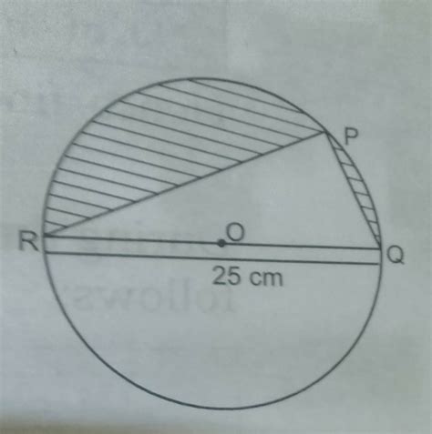 Find the area of the shaded region in figure,If PR = 24cm, PQ =7cm and ...