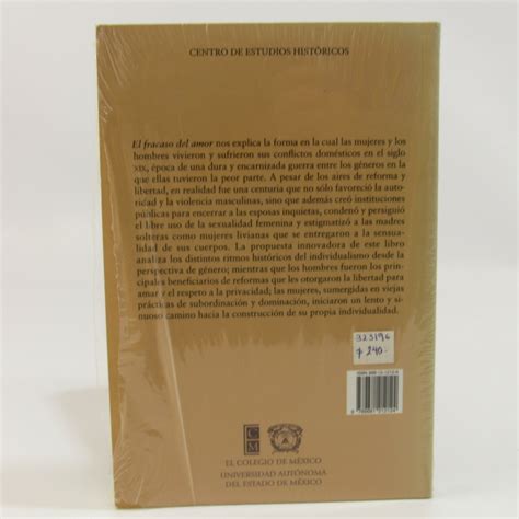 El Fracaso del Amor Genero E Individualismo en el | Ubuy India