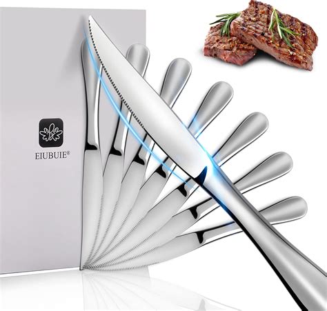 Amazon.com: BF BILL.F SINCE 1983 Sharp Steak Knife Set of 8 Stainless ...
