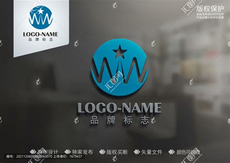 WW字母双赢标志,酒店餐饮类,LOGO/吉祥物设计,设计模板,汇图网www.huitu.com