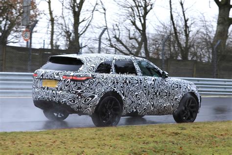 Spyshots: 2019 Range Rover Velar SVR Shows Production Face on Nurburgring - autoevolution