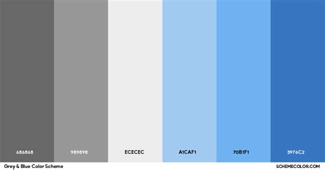 Grey & Blue Color Scheme - Palettes - SchemeColor.com
