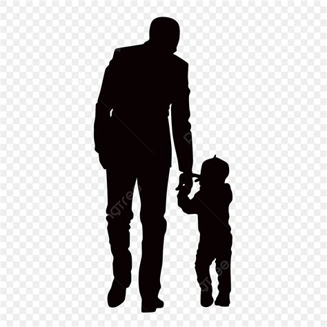 Child Holding Hands Silhouette PNG Free, Father And Child Holding Hands Silhouette, Fathers Day ...