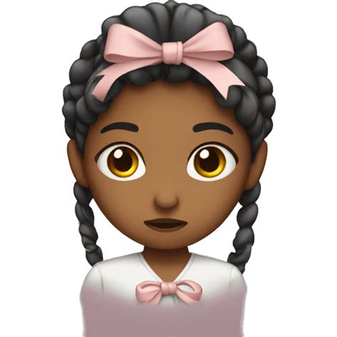 Girl crying with bow emoji | AI Emoji Generator