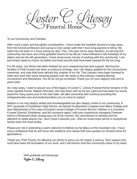 Lester C. Litesey Funeral Home