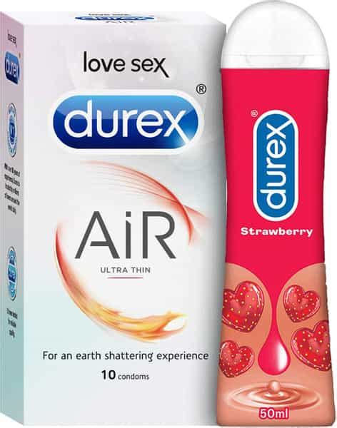 Buy DUREX AIR CONDOMS FOR MEN-10COUNT WITH DUREX STRAWBERRY FLAVOURED ...