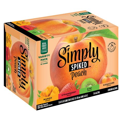Simply Spiked Peach Variety Pack 12pk 12oz Can 5% ABV - Delivered In As ...