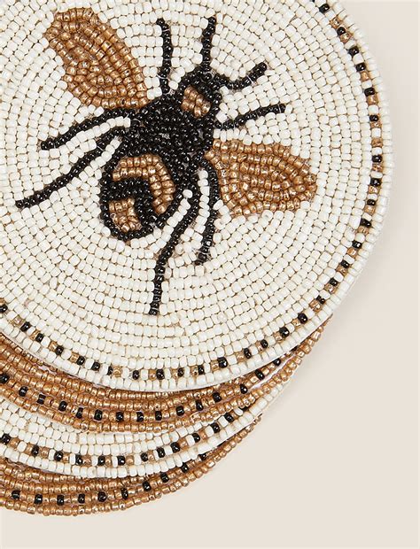Buy Set of 4 Beaded Bee Coasters at Marks & Spencer