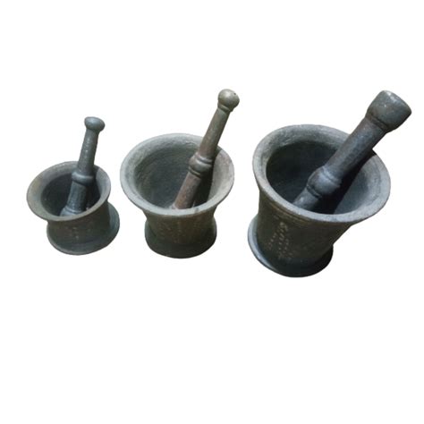 Cast-Iron Mortar & Pestle | Silbatta |Spice, Medicine Grinder Masher ...