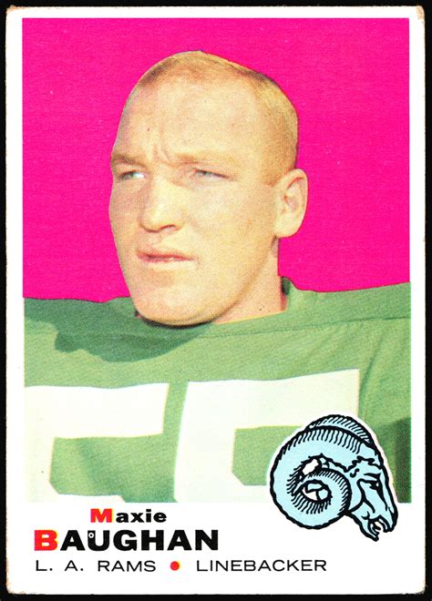 1969 Topps #169 Maxie Baughan Los Angeles Rams Football Card SP1-1012 ...