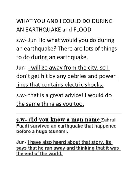 Image result for Natural Disaster Script and Questions