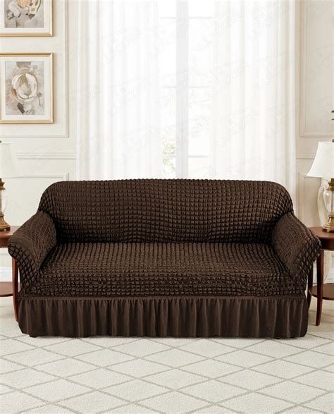 Lukzer Turkish Design Bubble Pattern Sofa Cover Bubble Coffee Brown (S