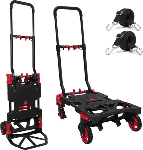 YITAHOME 2 in 1 Folding Hand Truck, Heavy Duty Convertible Dolly 400lbs ...