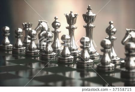 Chess Pieces Gameboard - Stock Illustration [37558715] - PIXTA