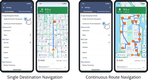 Single Stop & Continuous Route Navigation Mode On Route App