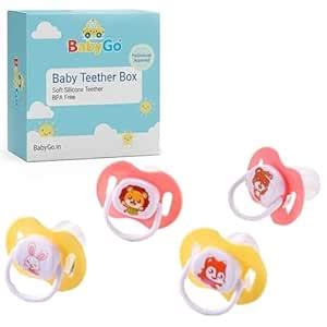 Buy BabyGo Baby Silicone Pacifier Teether for Babies | Soft Nipple ...