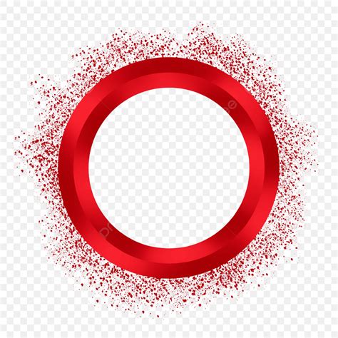 Shiny Red White Transparent, Shiny Red Circle Frame, Round, Border ...