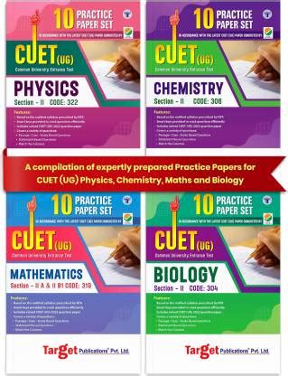 CUET UG Entrance Exam Books 2024 - CUET (UG) Physics, Chemistry, Maths ...