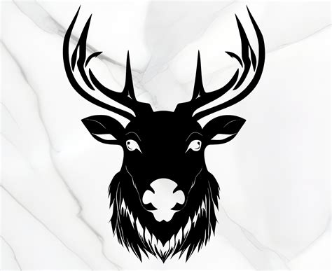 Animal Clip Art: Elk Head 1 SVG Elk Art Tribal Elk Art Elk Clipart Elk ...