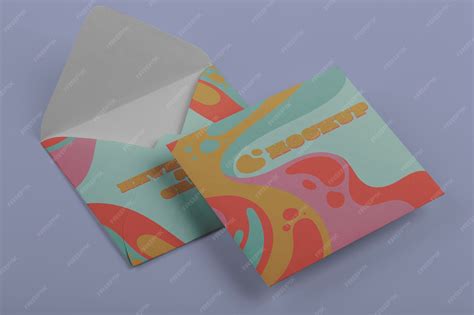 Premium PSD | Square envelope mockup design