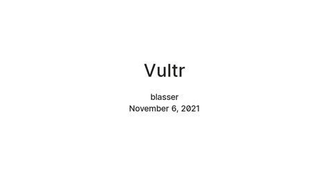 Vultr — Teletype