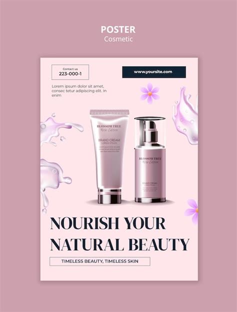 Cosmetic template design | Free PSD