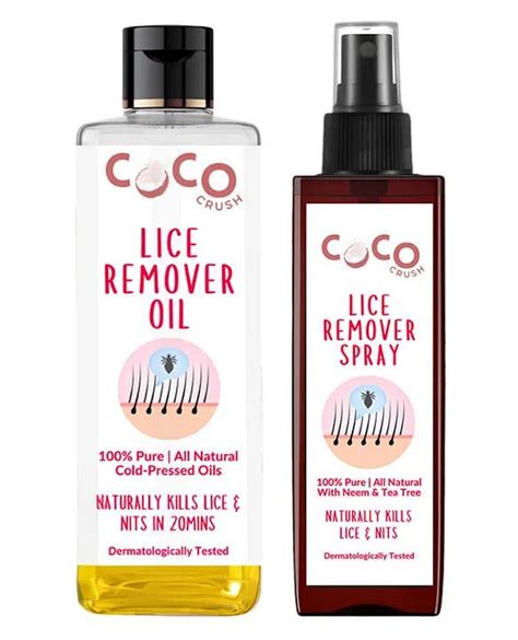 Coco Crush Ayurvedic Anti - Lice Duo: Oil & Hair Spray, Kills Lice ...