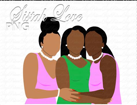 African American Sisterhood Clip Art
