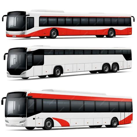 A bus with a red and white body and the front and side windows ...