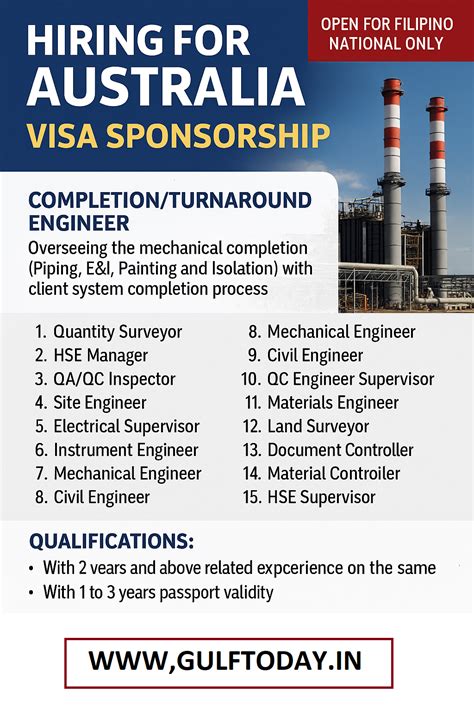 Australia-Oil-Gas-Jobs-For-Filipinos-Visa-Sponsorship - GULF TODAY JOBS