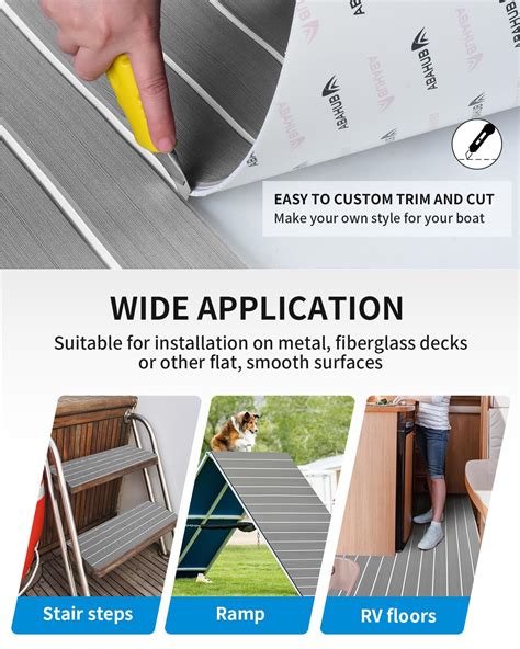 Snapklik.com : OCEANBROAD Boat Flooring EVA Foam Self-Adhesive 96x24 ...