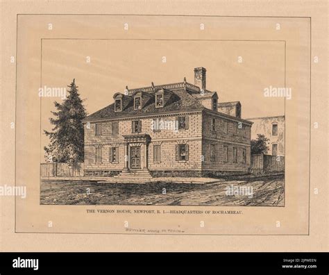 The Vernon house, Newport, R.I., headquarters of Rochambeau Stock Photo ...