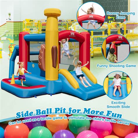 BOUNTECH Inflatable Bounce House With Slide & Ball Pit - Kids Bouncy ...