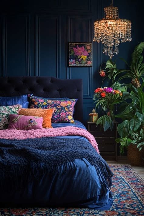 29 Navy Blue Boho Bedroom Ideas For Creating A Peaceful And Inviting Atmosphere - Learn California