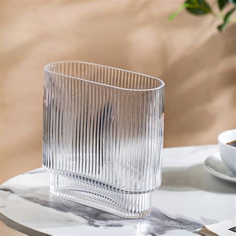 Ripple Modern Glass Vase 8 Inch Online - Premium Vase | Nestasia