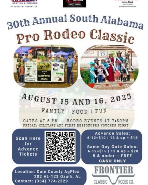 30th Annual south Alabama Pro Rodeo Classic, 285 E Broad Street, Ozark ...