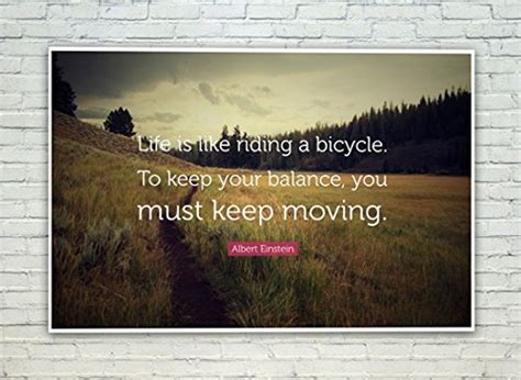 Posterskart Albert Einstein 'Keep Moving' Quote Poster for Room 300 GSM ...