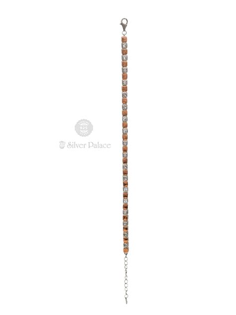925 Pure Silver Round,oval,cubic Design Stone With Rose Gold Touch ...