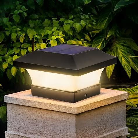 Epyz Solar Pillar Light Outdoor Triangle Shape with 34 LEDs, 2000mah ...