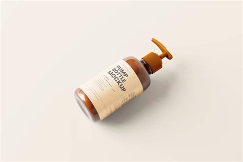 8 Free Pump Dispenser Bottle Mockups set - Package Mockups