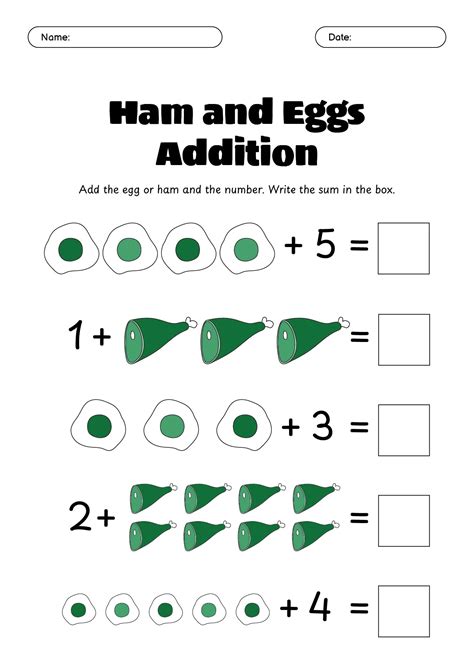 11 Green Eggs And Ham Kindergarten Worksheets - Free PDF at worksheeto.com
