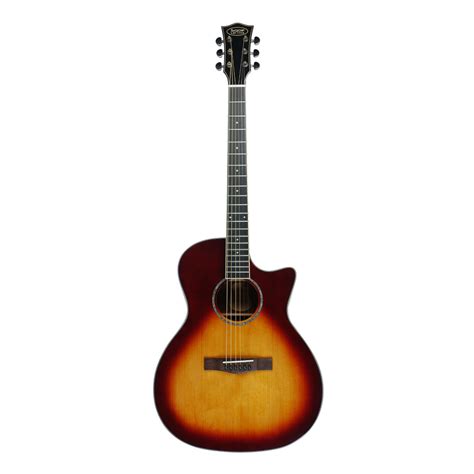SQOE S340 FG/CS Solid top Acoustic Guitar - Cherry Burst Gloss