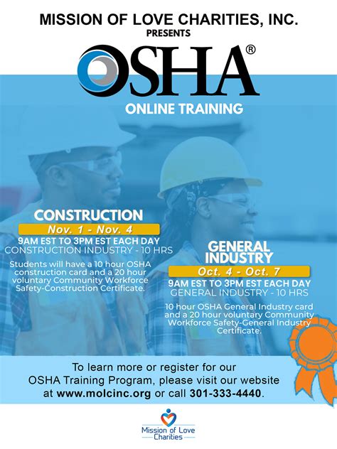 OSHA Construction Training | Mission of Love Charities, Inc.