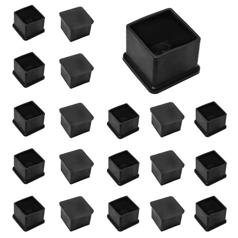 20pcs 35mm / 1-3/8″ Chair Leg Floor Protectors Square Table Legs Covers ...