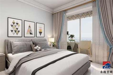 现代卧室装修效果图_山东自德空间装饰有限公司