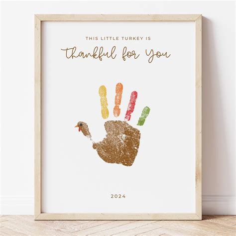 Turkey handprint craft this little turkey thankful for you printable ...