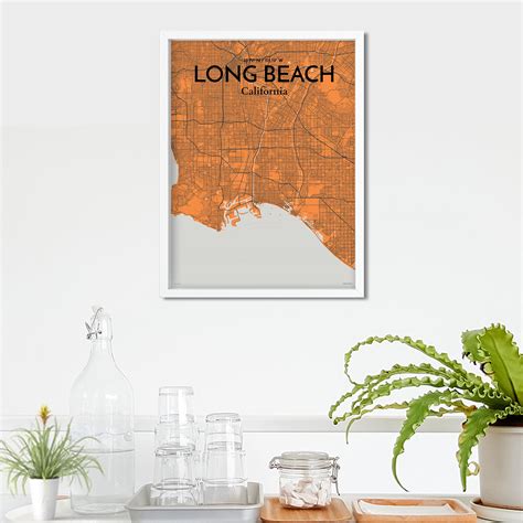 Long Beach City Map, Art Print, Wall Decor - OurPoster.com