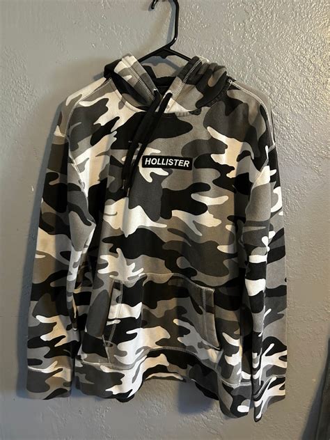 Hollister grey camo hoodie new arrivals